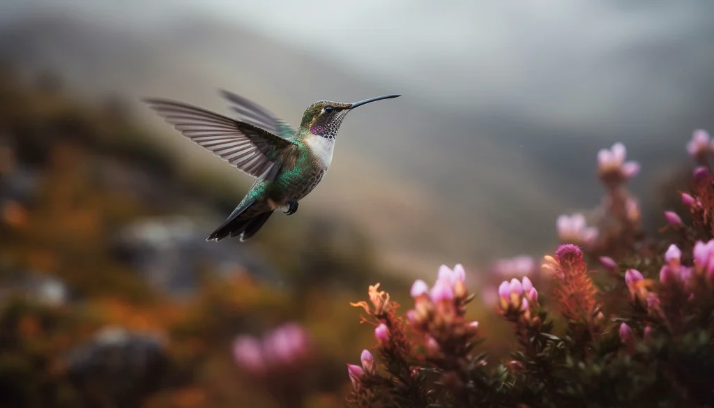 colibri volando